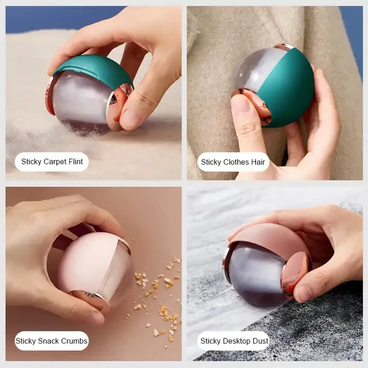Hot Household Reusable Sticky Hair Ball With Cover Portable Mini Travel Lint Rollers For Pet Hair Extra Sticky