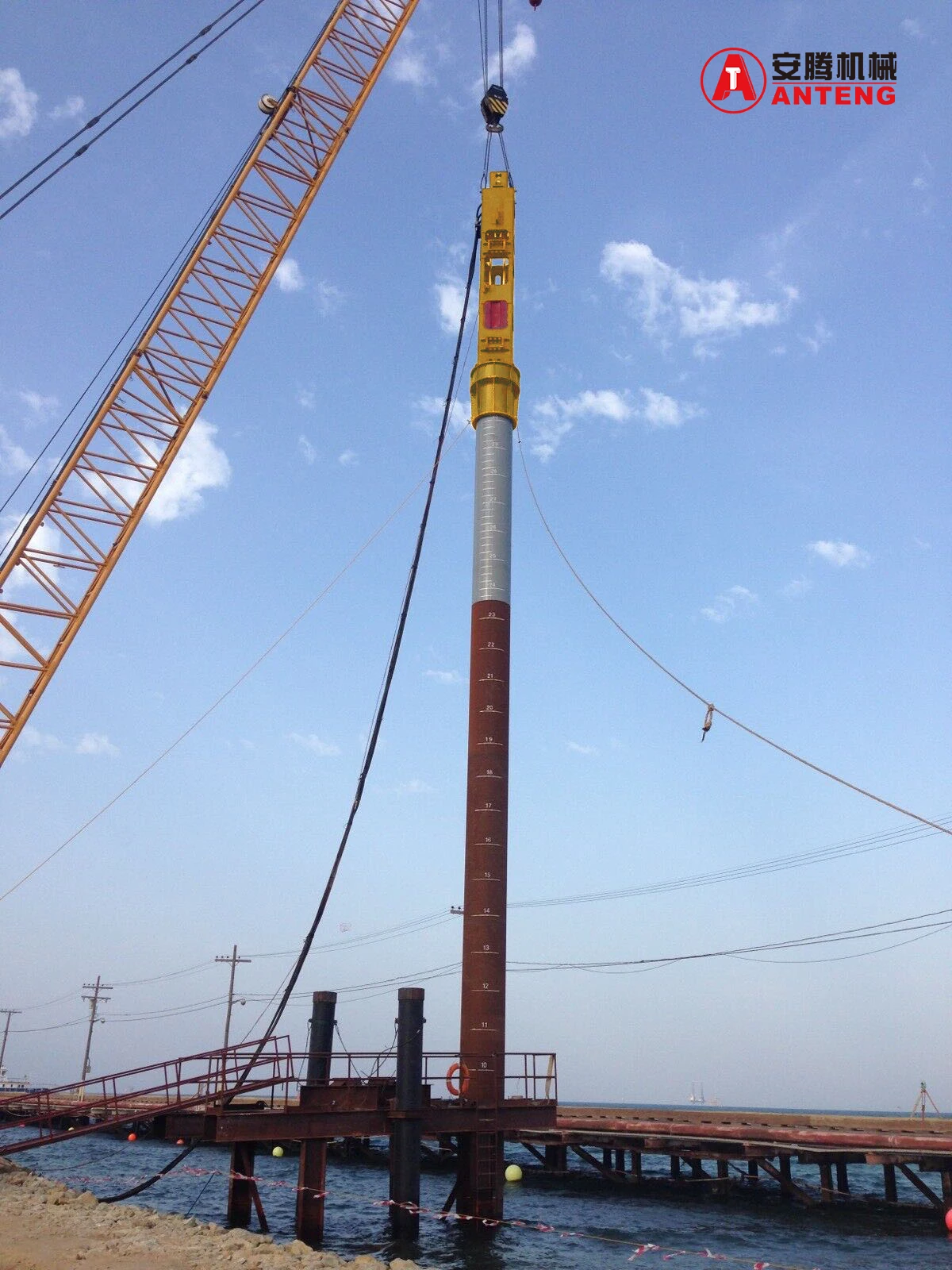 YC-5 Crane suspended hydraulic impact hammer pile driver hammer