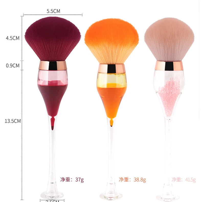 HZM Red Wine Glass Creative Makeup Brush Custom Logo Professional Luxury Powder Brush Private Label Single Makeup Brush