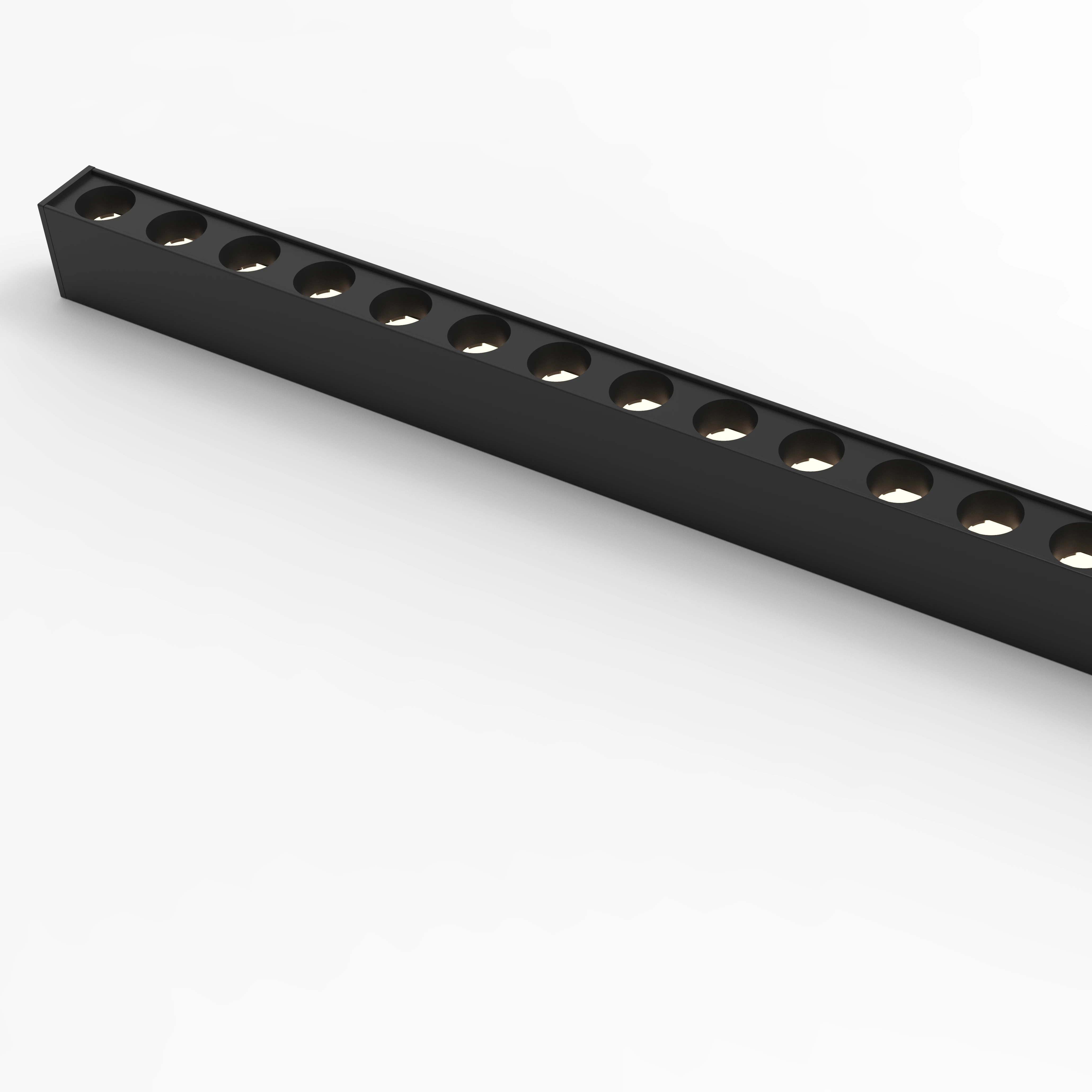 New Hot Sale Black Aluminum Anodized Profile Led Linear Light With Optic Lens