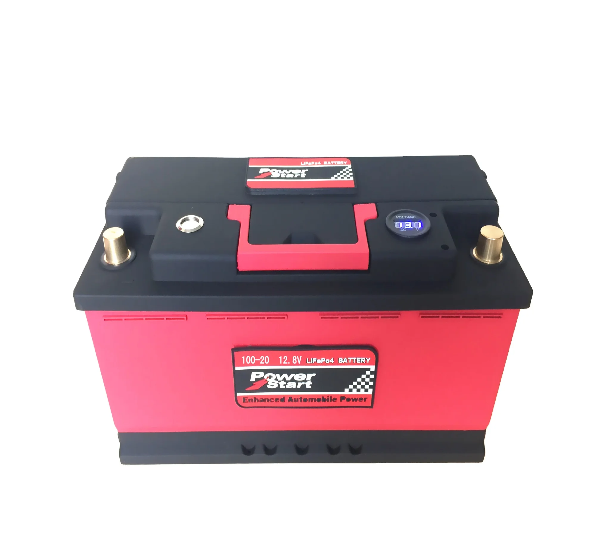 Lifepo4 high capacity solar storage battery 12V 100AH rechargeable lithium ion car battery