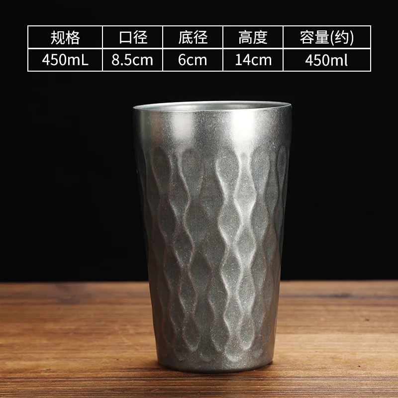 Stainless Steel Cocktail Water Beer Hot Drink Coffee Dual Wall Layer Whiskey Shot Glasses