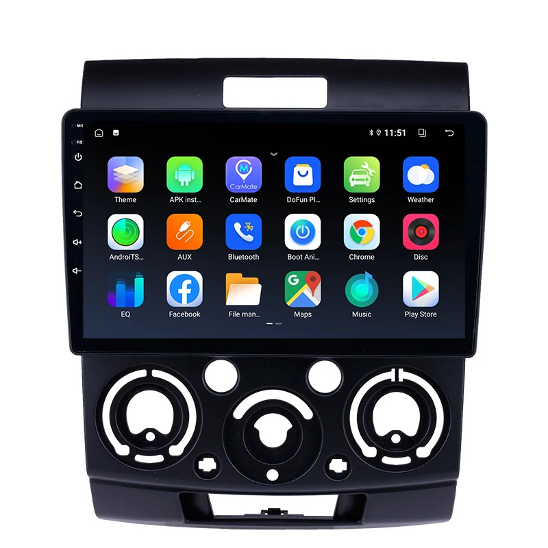 Double Din Android 10 GPS Navigation Car Radio For Ford Everest ranger Mazda BT-50 2006-2010 9 Inch Car Multimedia Player