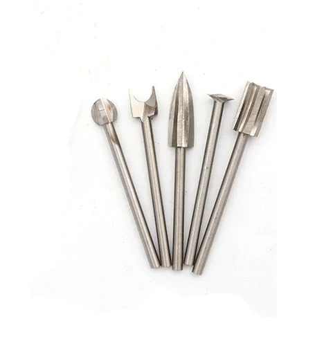 Electric woodworking carving knife Woodcarving milling cutter root carving grinding tool Wood grinding head set