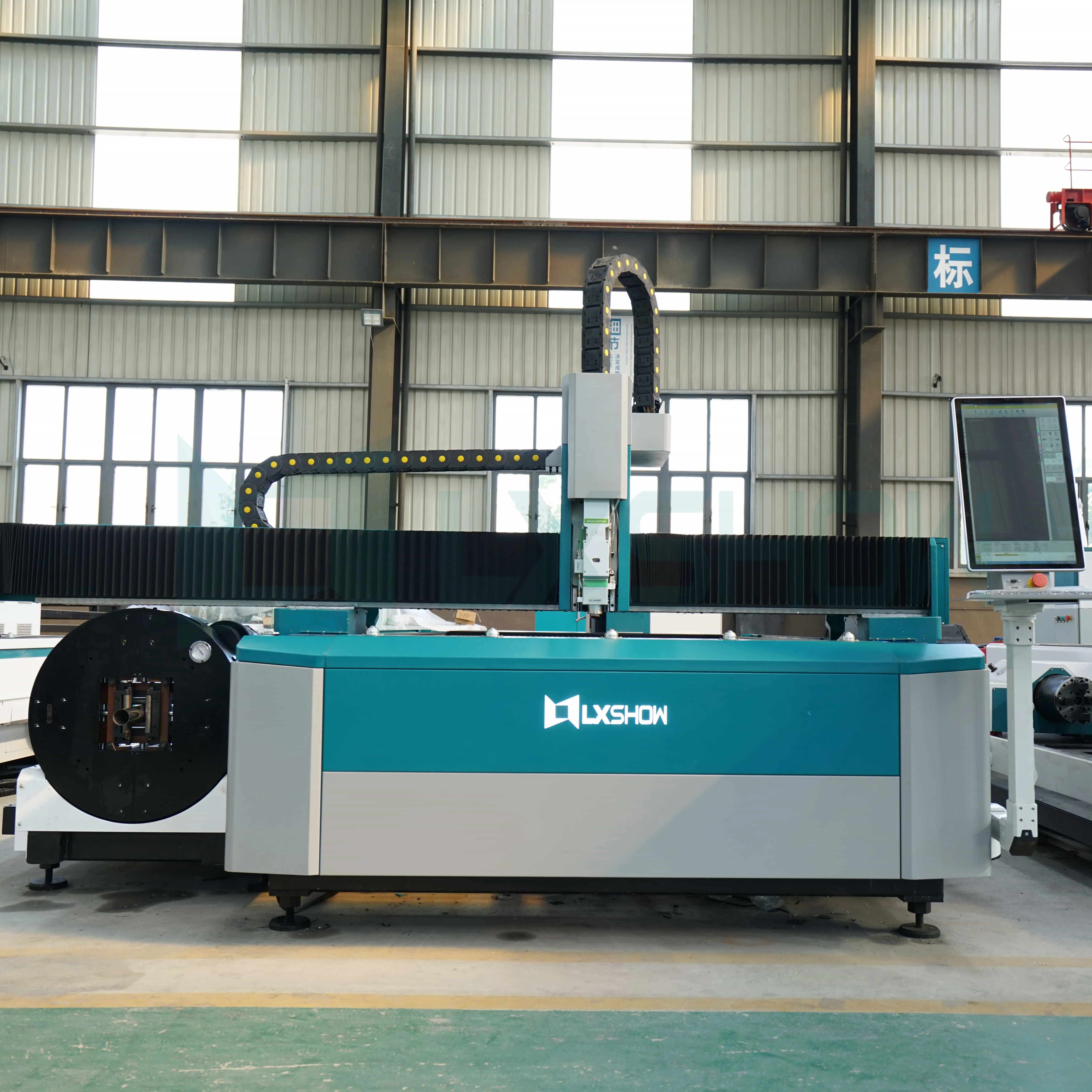 2Kw Sheet Metal And Iron Tube Pipe  Laser Cutting Machine Metal Pipe And Sheet Fiber Laser Cutting MachinE