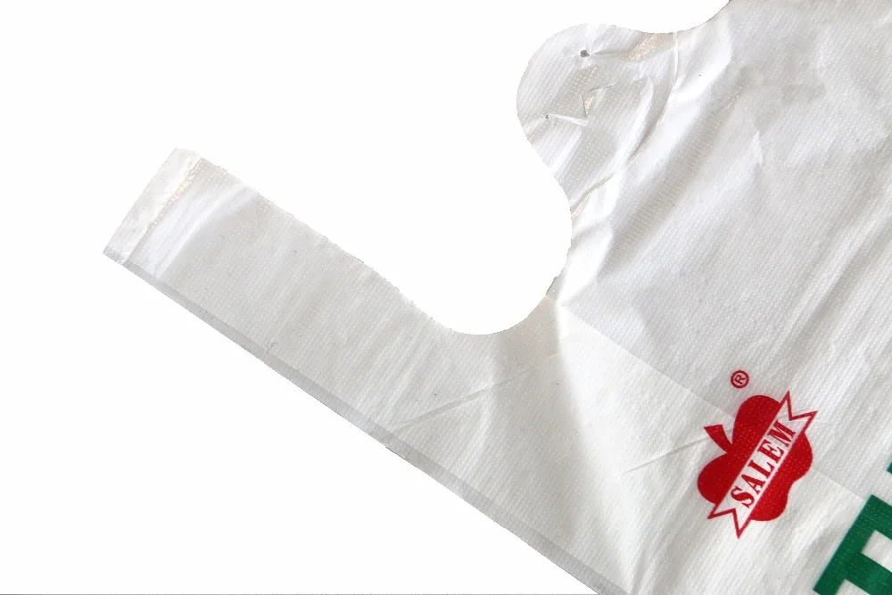 Custom Logo White Plastic Custom Hdpe Plastic T Shirt Shopping Bags Hot Sale Products Eco-friendly T-shirt Bag