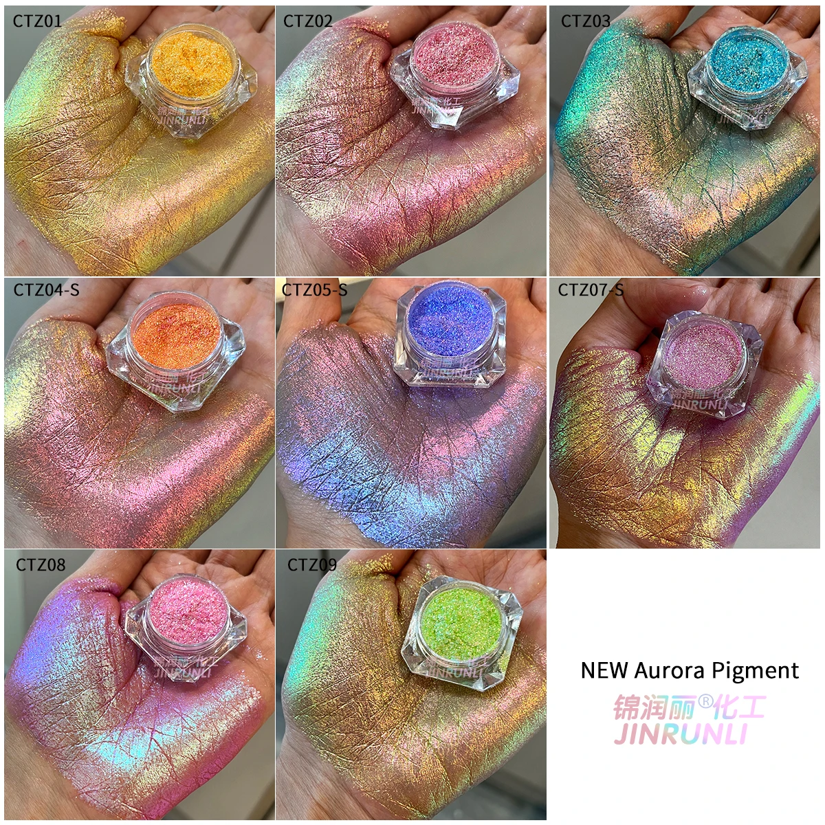 cosmetic chameleon multi chrome eye shadow hyper shift chameleon candy aurora pigments