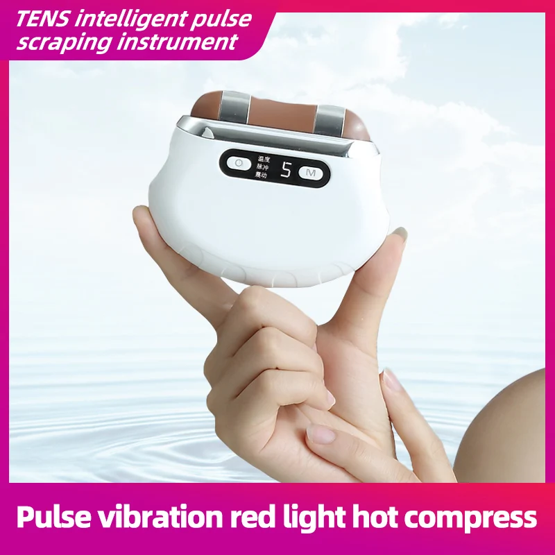 High Quality Facial Massage Electric Bian Stone Scraping Board Home Gua Sha Vibration Smart Face Lifting Portable Instrument