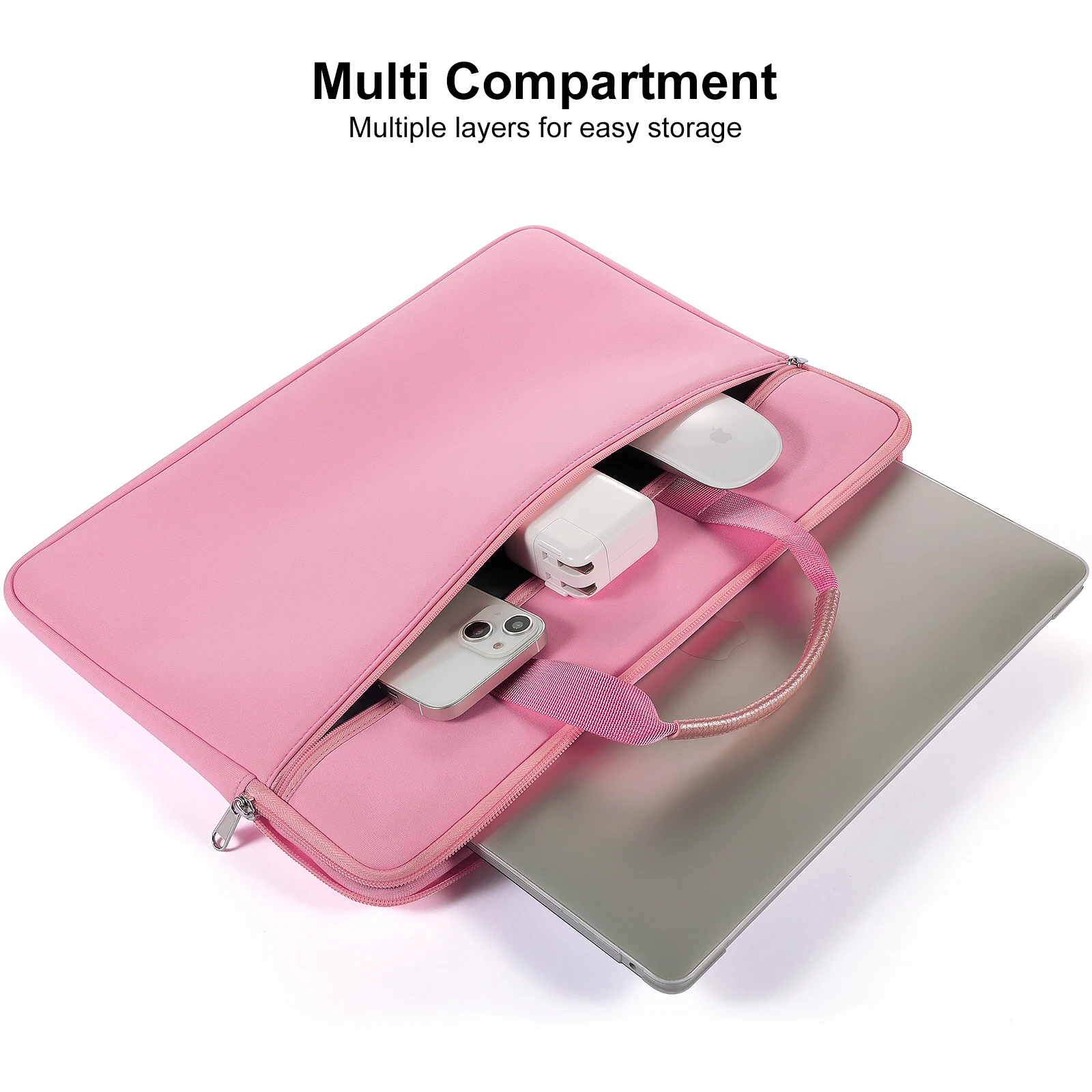 Custom business book laptop sleeve neoprene bag case waterproof with zipper universal puffy laptop case for macbook air 13