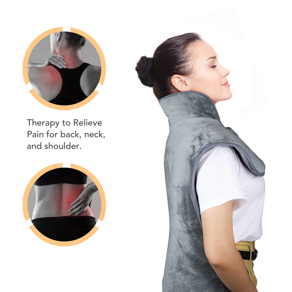 Unisex hot compress shoulder pad heating healty pad shawl electric heating pad for shoulder neck waist care