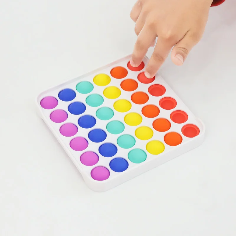 Wholesale pressure relief toys squeeze lollipop silicone pressure relief bubble toy set