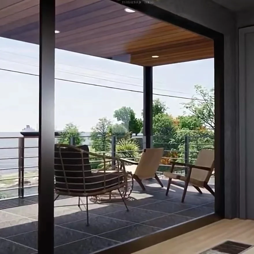 High quality new design glass sliding doors with KINLONG hardware