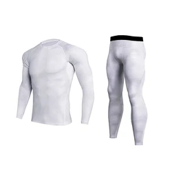 YLS New Style Gym Sportswear Men Thick Long Running Tight Polyester Tracksuit Elastic Quick Dry Two Piece Workout Set