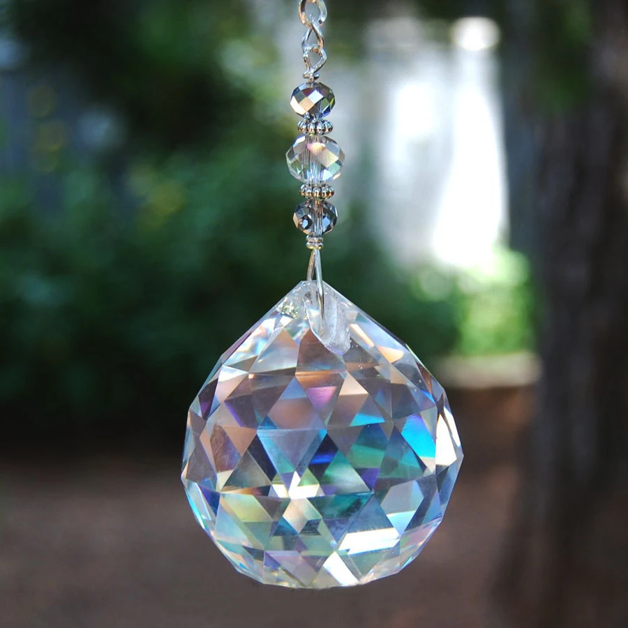K9 Crystal Ball Suncatcher Christmas Pendant Pendulum Hanging Window Decor