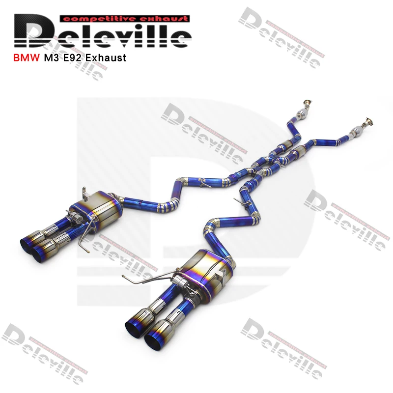 Выхлопная труба Deleville Catback для BMW M3 E90/E92/E93 4 0 2008-2013 с каталитическим нейтрализатором клапаном титановой X промежуточной выхлопной системы