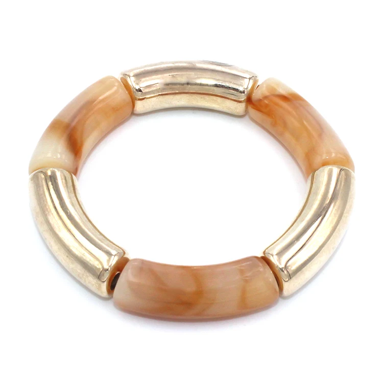 New Trend Candy mixed color bamboo stretch bracelet for Summer beach girl