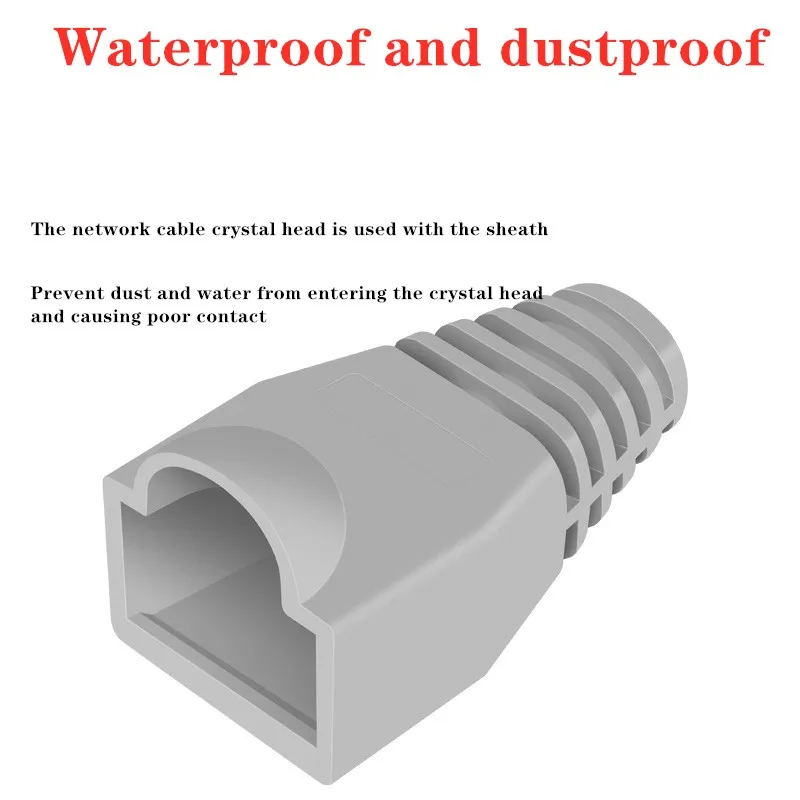 RJ45 Cap Connector Cat5E Cat6 Rj45 Plug Cap Network Cable Strain Relief RJ45 Protect Boots