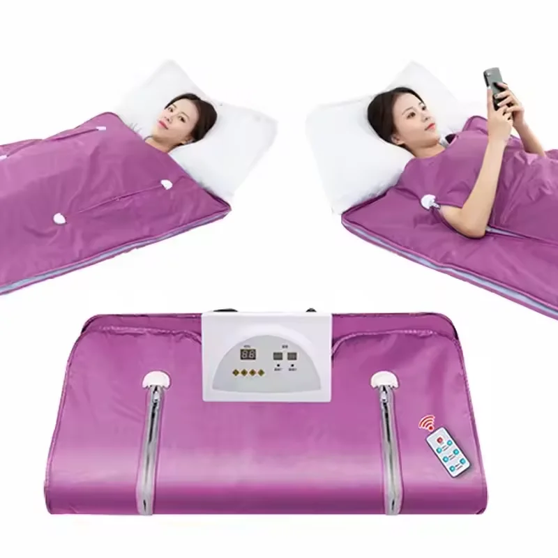 High Quality Waterproof portable home tourmaline jade germanium sauna infrared blanket low emf full body infra red spa blanket