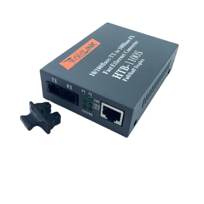 Netlink Htb-1100 Fiber Optical Media Converter 100m Double-fiber  Single mode Telecommunications Grade fiber to rj45