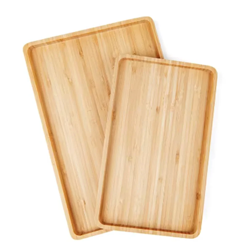 Wholesale of luxury and high-quality rectangular bamboo plates and wooden pallets in factories, suitable for restaurants