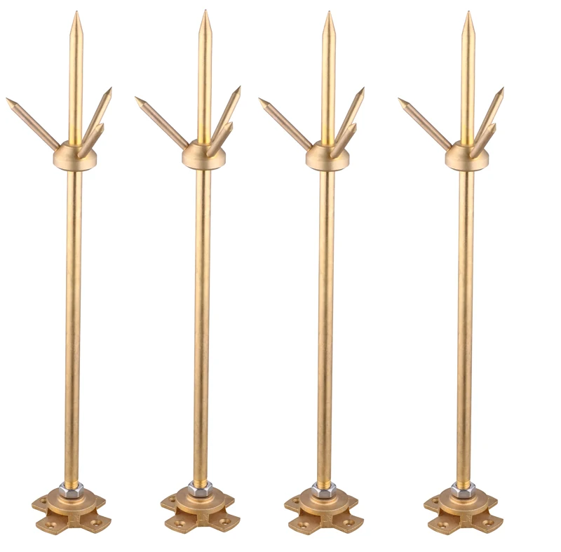 Professional Lightning Conductor Protection System 15mm Copper Air Terminal Lightning Arrester Rod