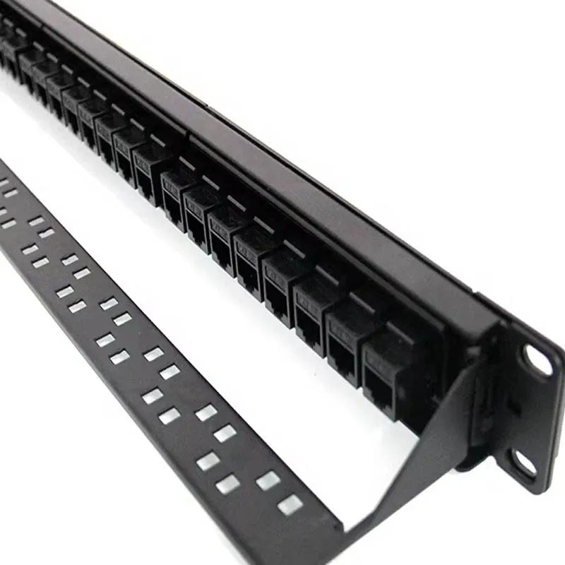 Cat6 Patch Panel 24 Port RJ45 Network Patch Panel 19 Inch Keystone Ethernet Patch Panel