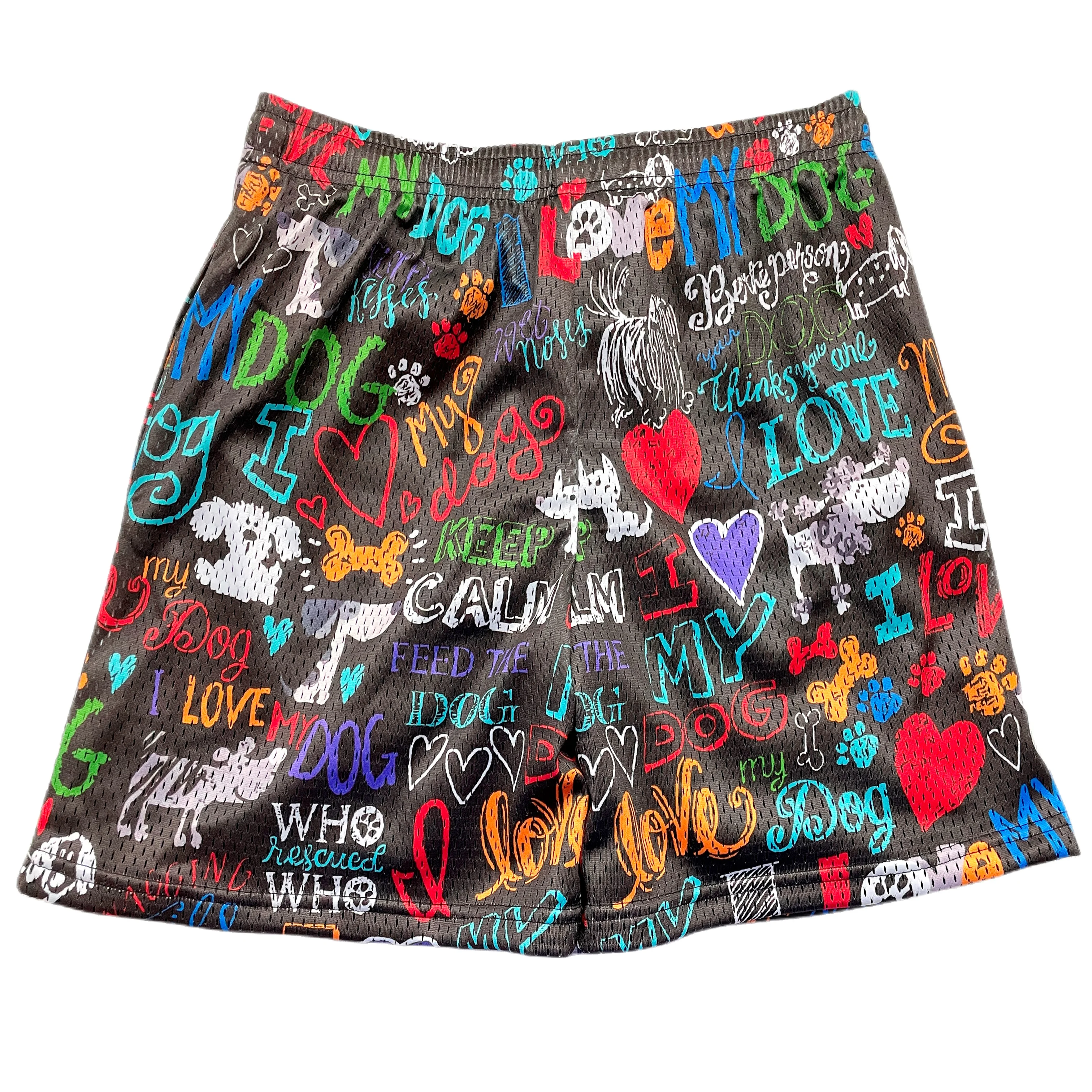 2023 Custom pattern men luxury breathable double lined silky mid thigh sports gym heavy weight mesh shorts with zipper pockets