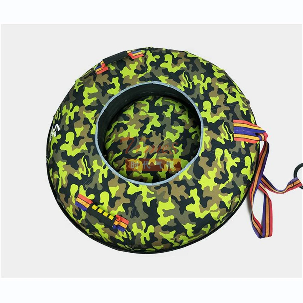 Popular Heavy Duty Hard Bottom Snowtube For Winter Skiing Sport /PVC Inflatable Tubing Snow Sledge Circle