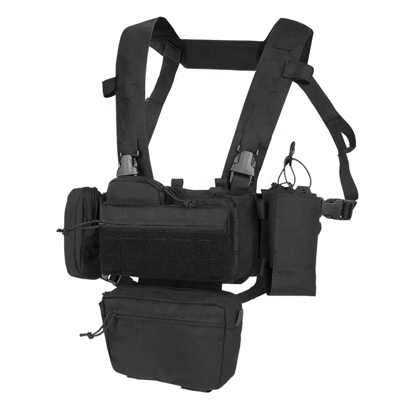 YAKEDA Tactical Chest Rig Modular Load Bearing Patrol Belt With Harness and Pouches Tactico Gear Tactical Chest Vest