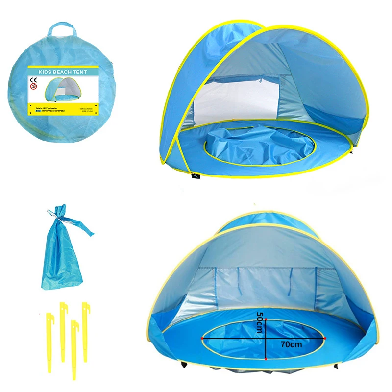 Portable Pop Up Baby Beach Tent With Pool Pop Up Baby Beach Tent