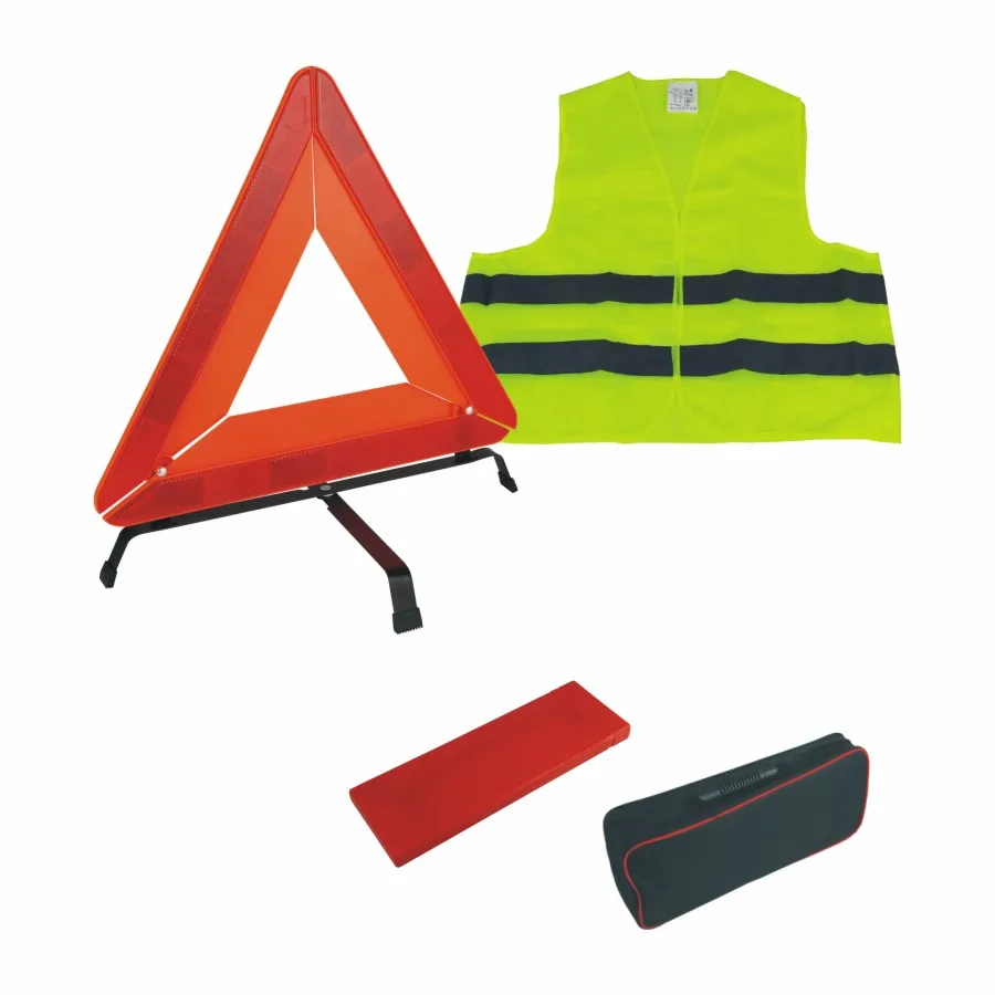 Hot Selling Emergency Car Set Safety Warning Triangle And Reflective Vest