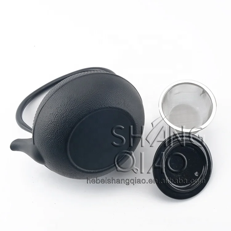 Vintage Embossed Spotted Design Gusseisen Teekanne Cast iron teapot