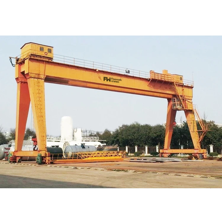 Double beam gantry crane 35 ton mobile container gantry crane