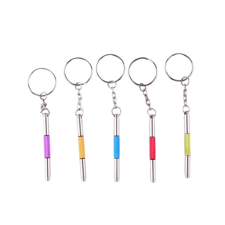 New Eyeglass Screwdriver 3 In1 Sunglass Watch Repair Kit With Keychain Portable Mini Screwdriver Hand Tools