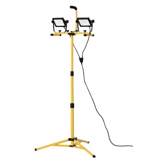 7000 Lumens 70W Dual Head Portable LED Work Light  Detachable Metal Telescopic Tripod Stand Rotating Metal Lamp