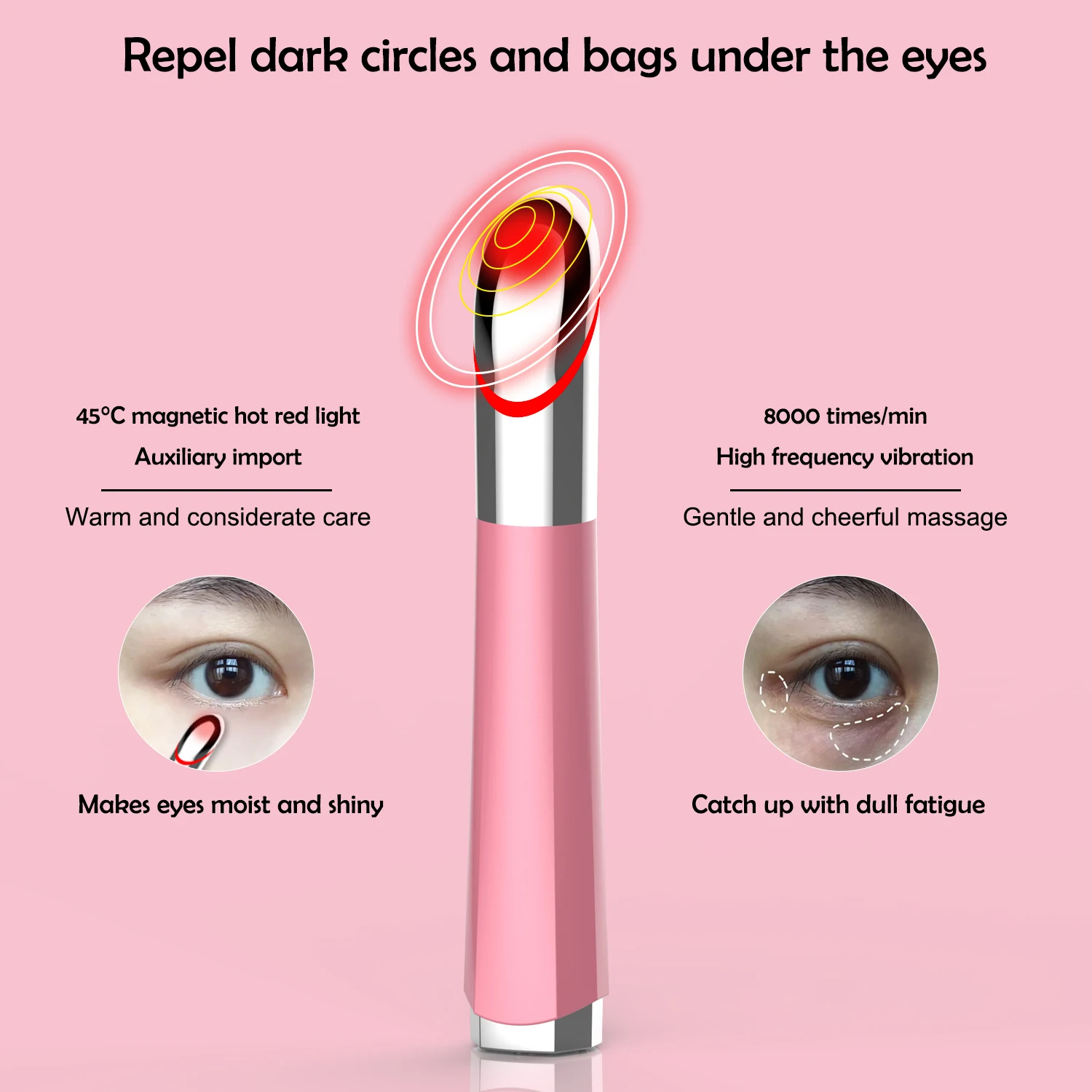 Youmay Private Label EMS Fairy Stick Skin Lifting Massager Wrinkle Removal Eye Massage Tool