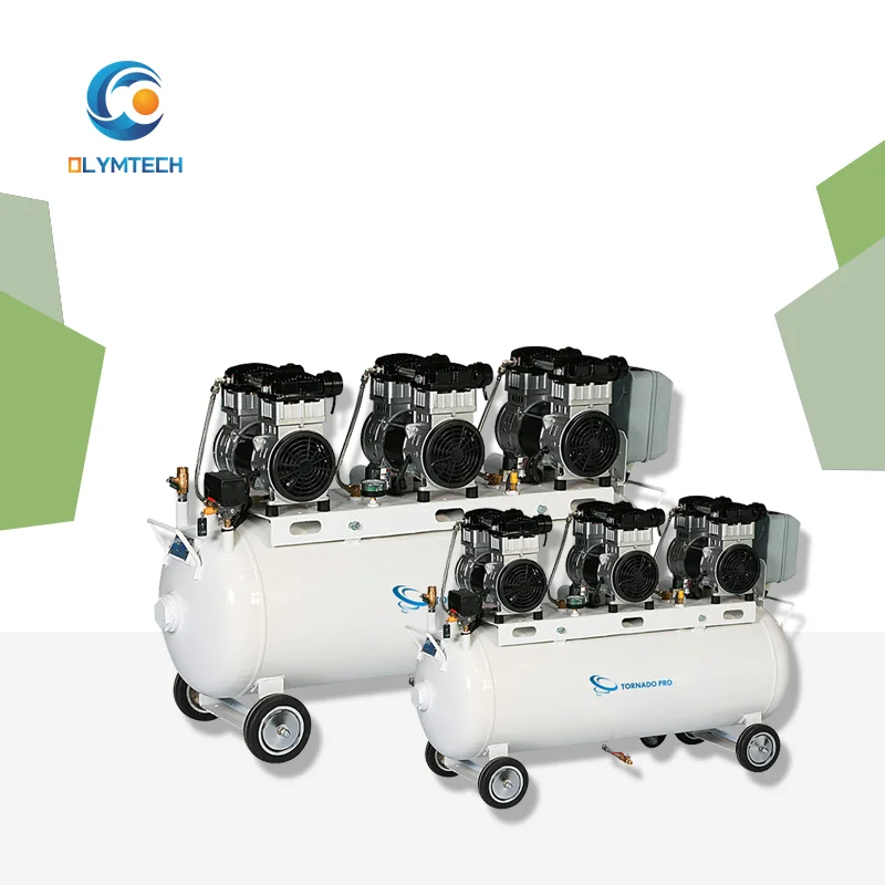 HYT large air flow top china factory quality 550W 750W 1100W low noise oil free piston air compressor