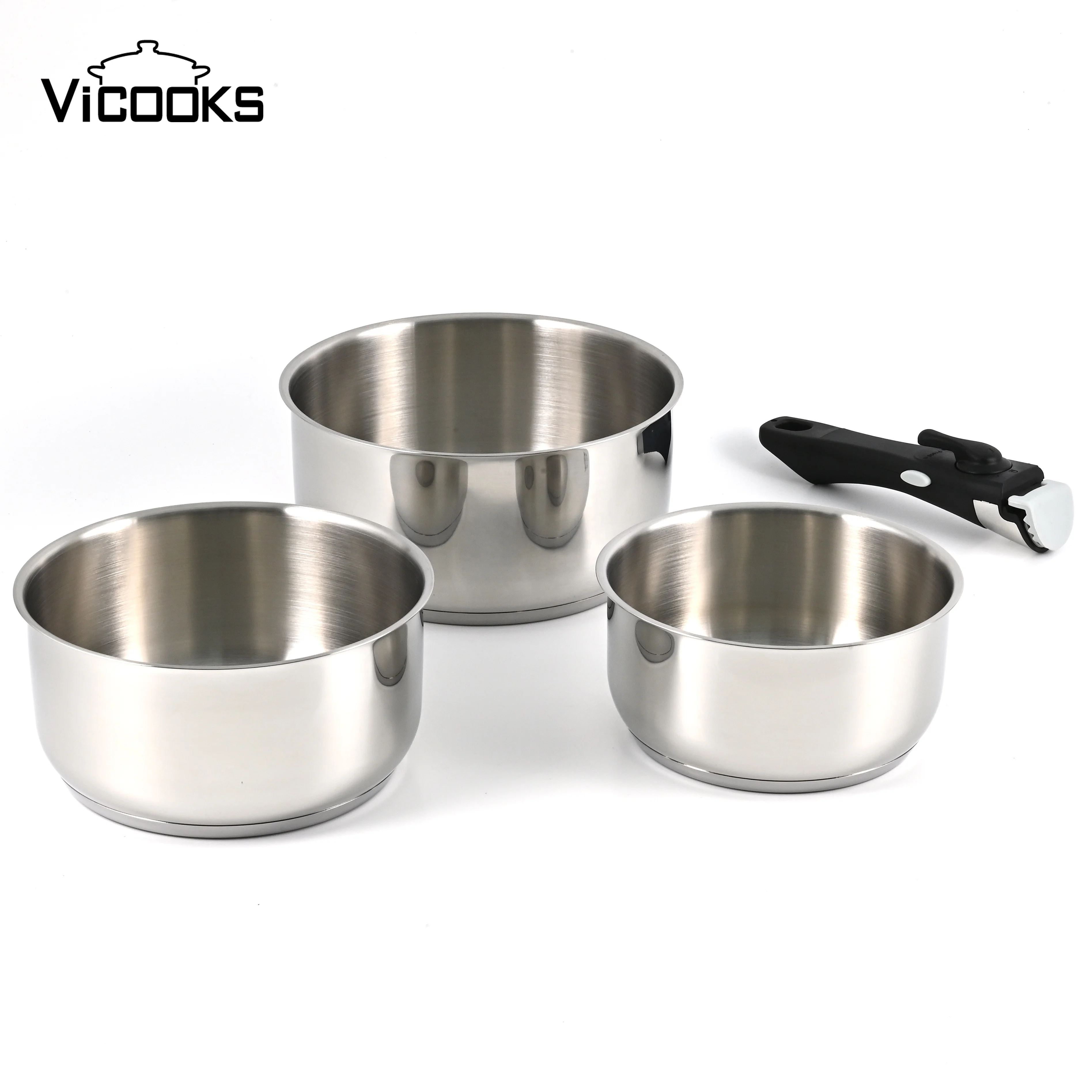 marble stone non-stick cooking pans cast bottom induction double sided stainless steel wok frying pan and pot set