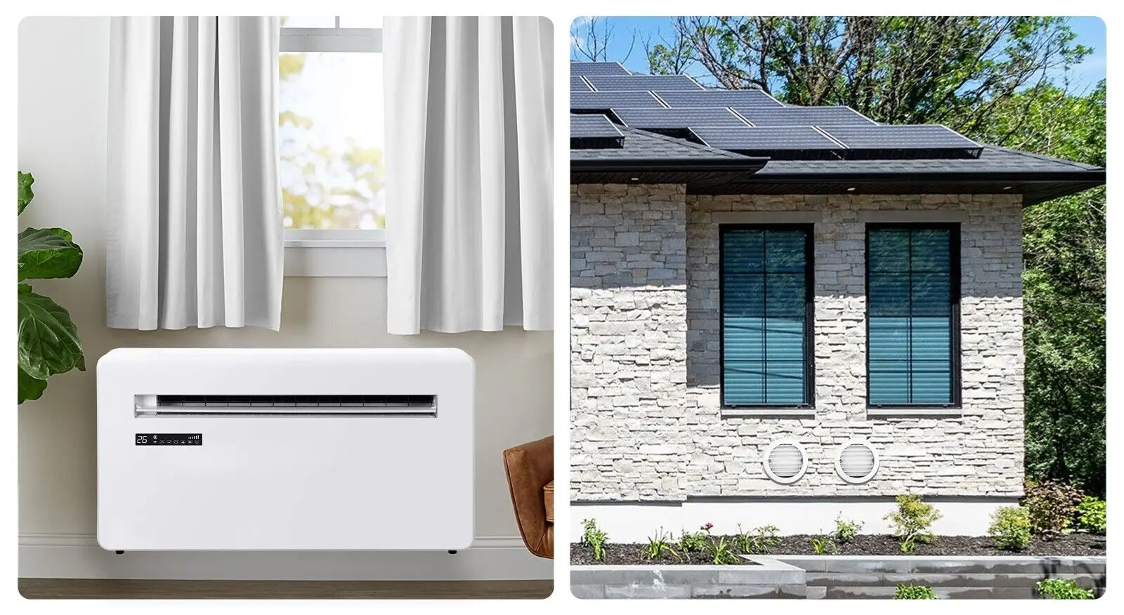 Настенный моноблочный кондиционер OLYAIR R290 8000btu 10000btu 12000BTU со светодиодным дисплеем и функцией Wi-Fi