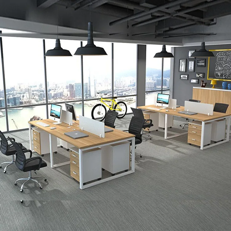 Hot Sale Modern Work Station Cubicles 2 Staff Desk Space Saver Office System Furniture Cubicle Workstation