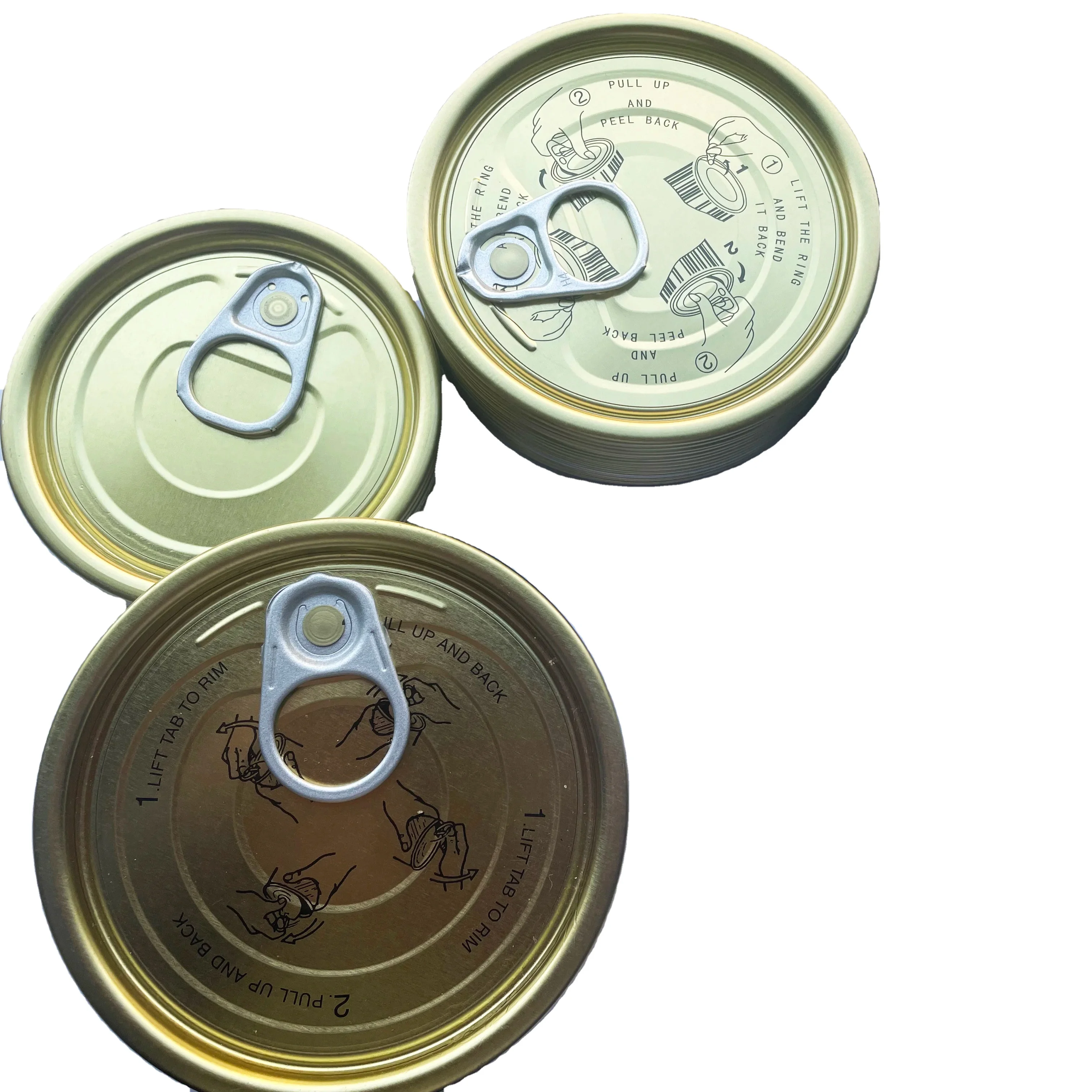 whole sales 300  Easy Open End  TInplate  EOE Tin Can cover lid  for Food Canning