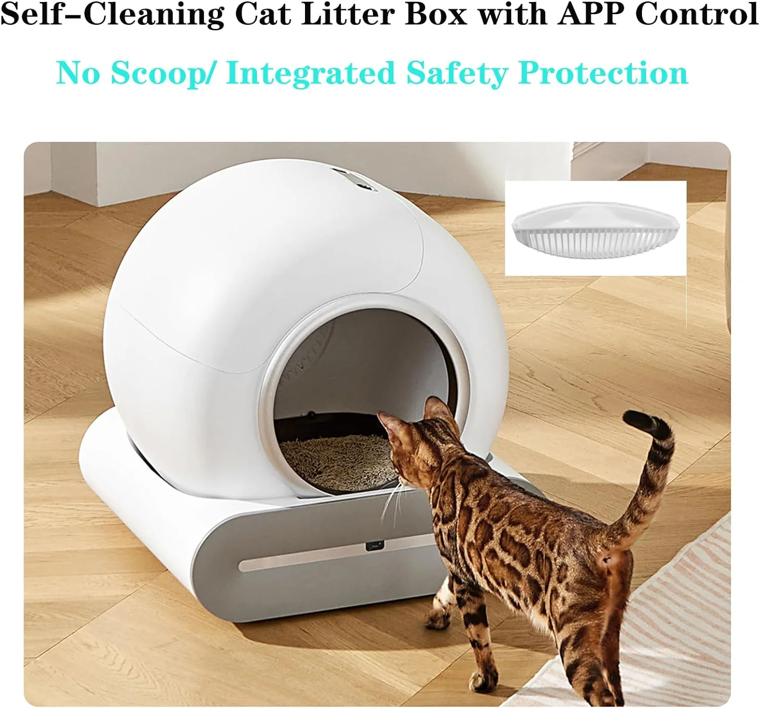 65 L Automatic Cat Box Wit App Remote Control Health Monitor Cat Litter Box Pet Product