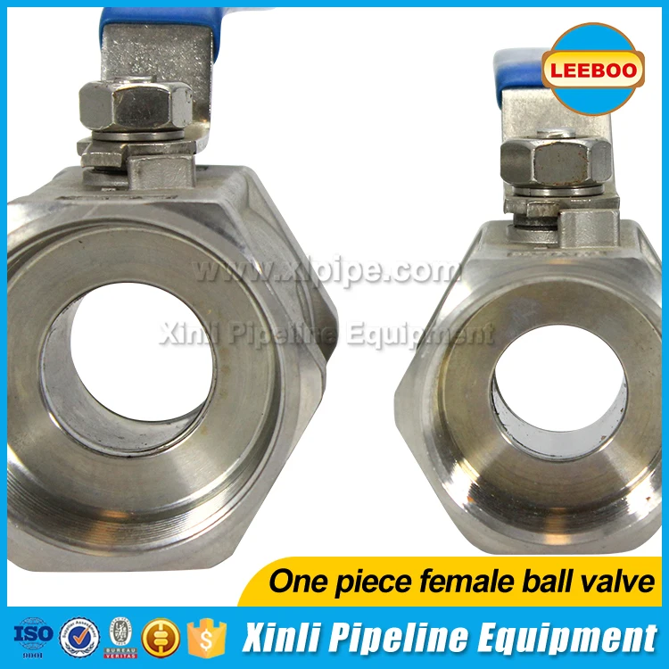 Factory hot sale DN50 sanitary BSP NPT female internal screw thread manual one piece ss 316 stainless steel ball valve for steam