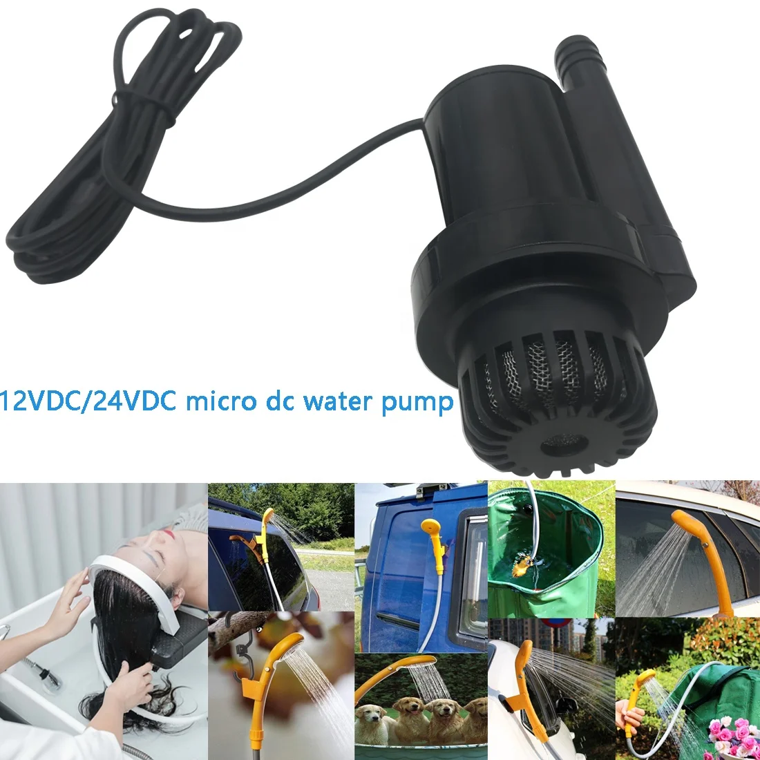 Long life low noise 12V 24V dc mini submersible water pump aquarium water pump dc fountain water pump mini for camping shower