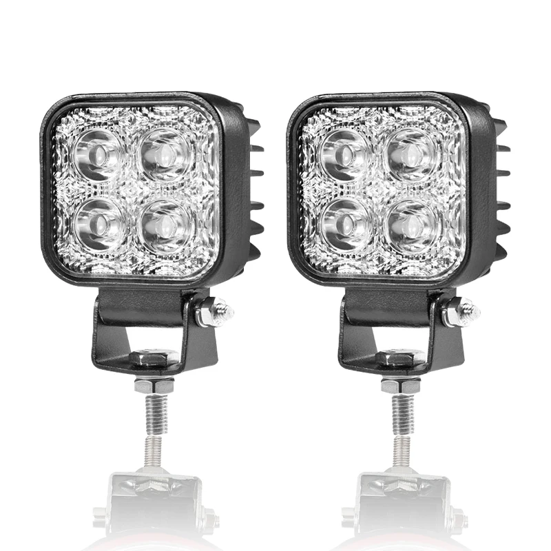 ESPUMOSO 3inch Tractor 12w Led Work Light Square Spot Flood Driving Lamp Offroad ATVs Jeeps 4x4 Trucks Cars Light