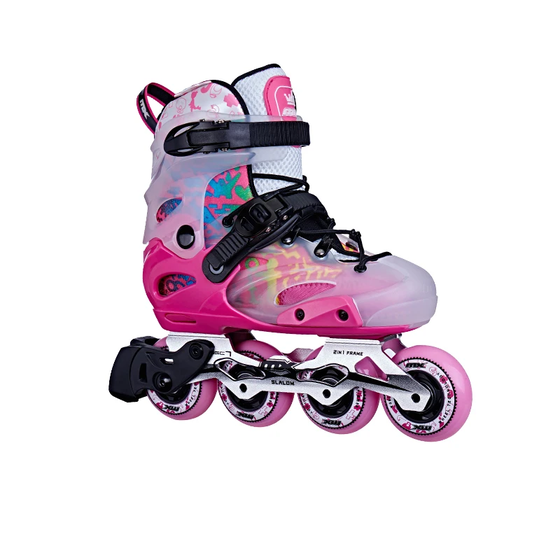 High quality aggressive four wheel inline children roller skate shoes