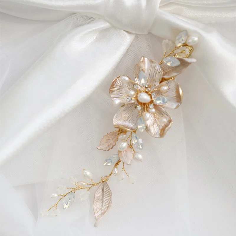 Wedding Hair Piece Freshwater Pearls Hair Clip Bridal Headpiece Hair Accessories Women Ornaments