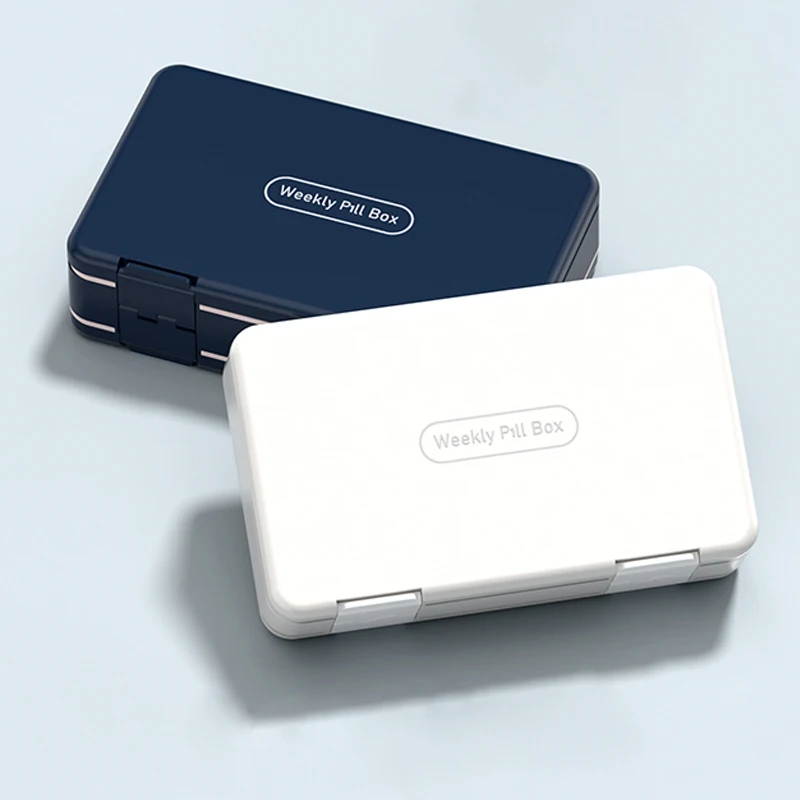 Chinese Manufacturer 12 Compartments Portable Pill Case Daily Pill Organizer