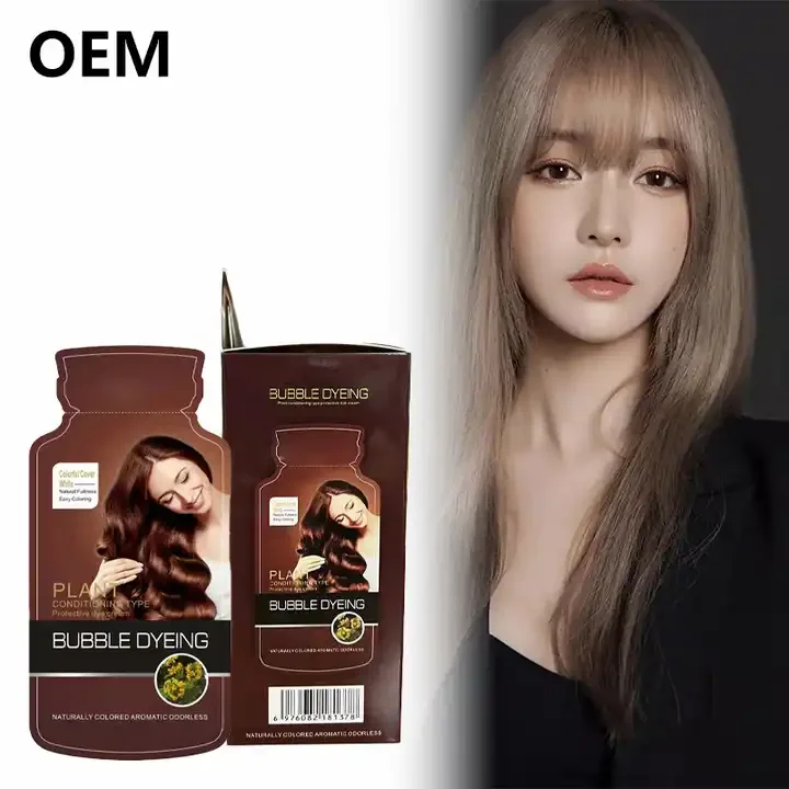 OEM 100ml Professional Hair Color Cream Hair Dye Packaging Pcs Form Label Origin BLOND Type GUA Working Grey Days ISO Special