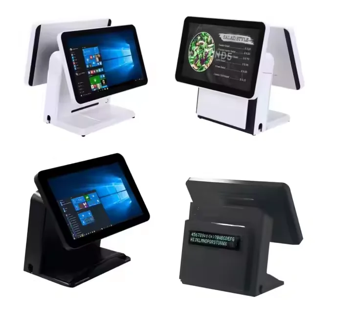 Factory Price 15.6 Inch Dual Screen Retail POS Terminal Commercial POS Machine Cash Drawer Printer WiFi BT Optional Retail Shops